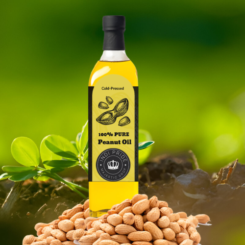 wooden cold pressed groundnut oil