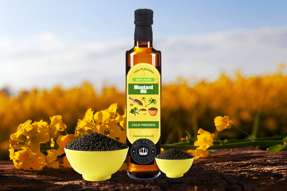 wooden cold pressed mustard oil